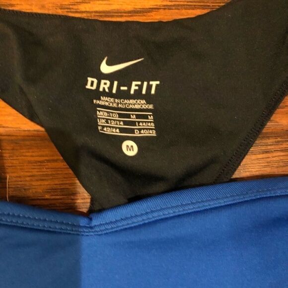 Nike dri-fit Razorback tank blue and black - Picture 2 of 3